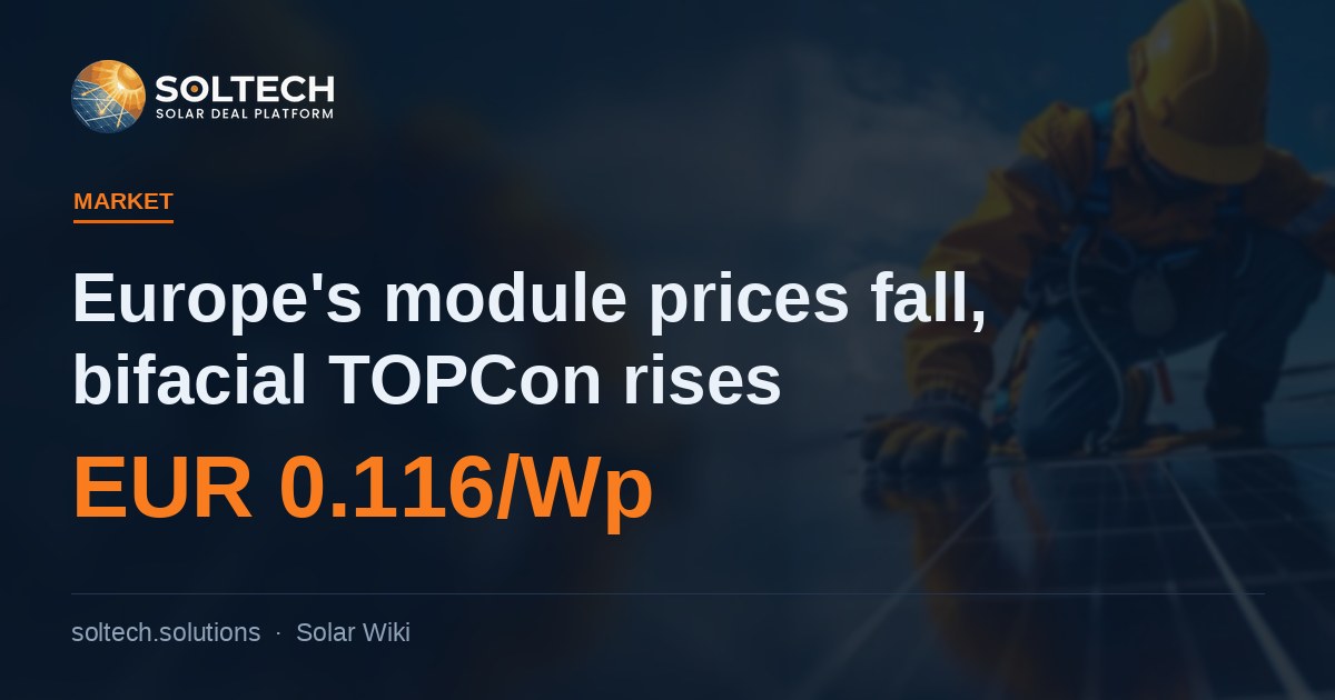 European solar module and inverter prices in August 2026 from the sun.store PV Index