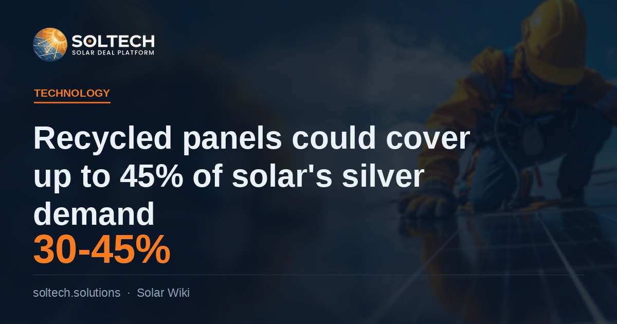 IEA PVPS report on primary and secondary material flows for silicon-based PV to 2050